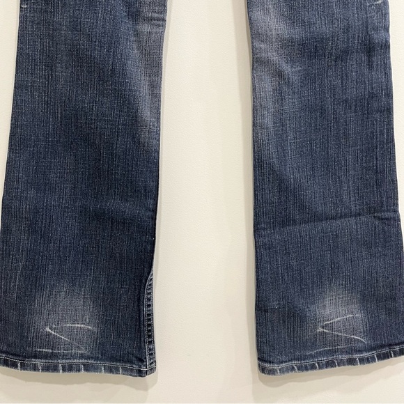 26x30 Miss Me Women's Low Rise Boot Cut Jeans - Dark Blue with Silver Accents - Picture 9 of 13